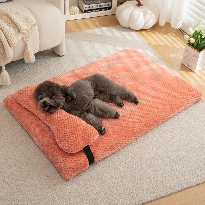 Fluffy Calming Pet Bed for Dogs & Cats - Machine Washable