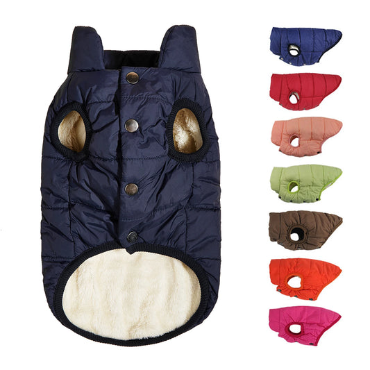 Winter Dog Jacket – Warm Fleece-Lined Coat for Small to Large Dogs