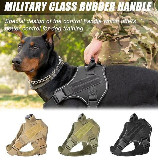 Tactical Dog Harness Vest – Adjustable Training Harness for Small to Large Dogs